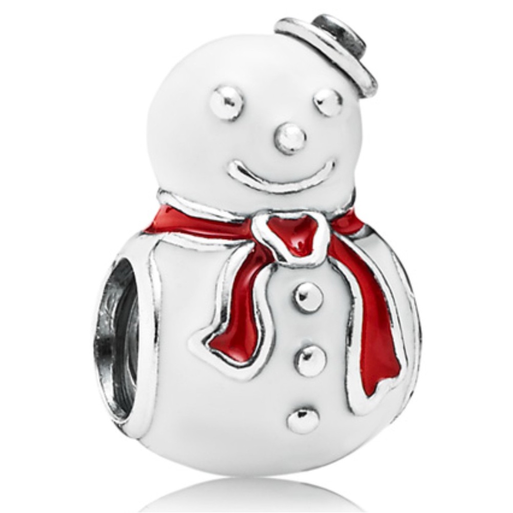 Pandora RETIRED happy snowman charm